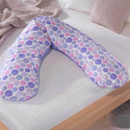 Подушка для беременных Theraline 190 см Кружки фиолетовая