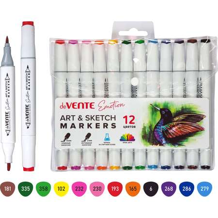 Набор маркеров для скетчинга deVENTE Emotion 12 цветов