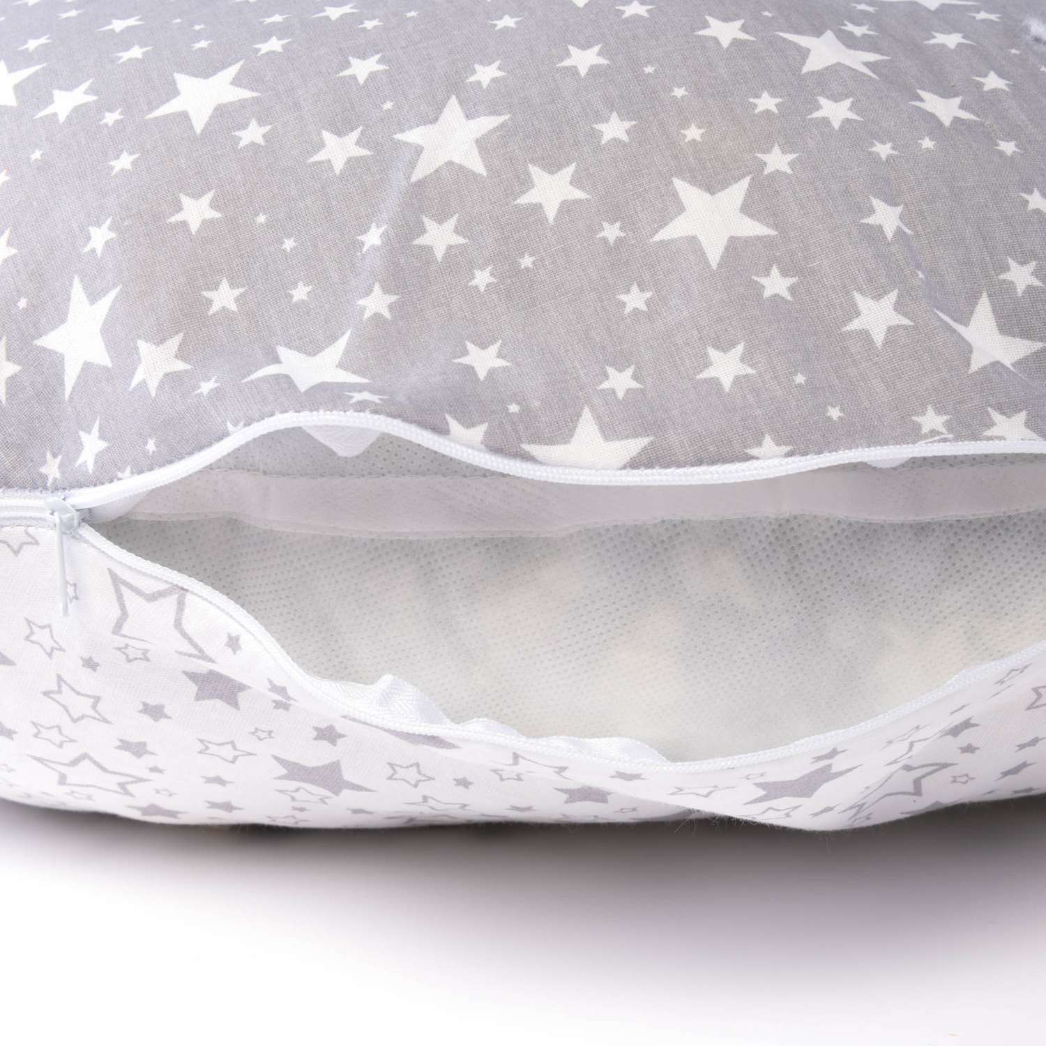 Подушка для беременных Capullo Серая мелкие звезды - фото 4