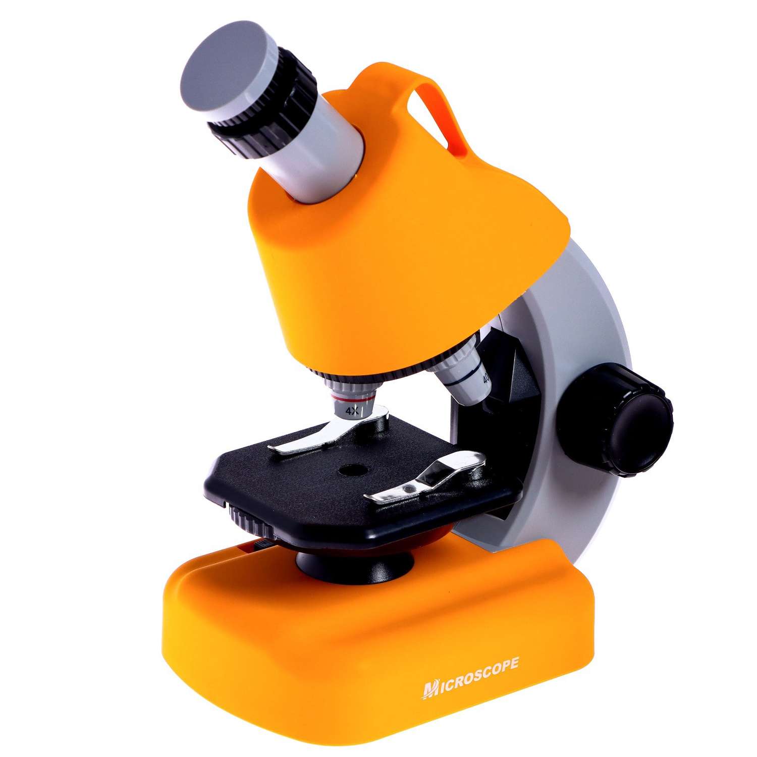 Микроскоп Sima-Land детский «Юный ученый» кратность х100 х400 х1200 подсветка цвет жёлтый - фото 2