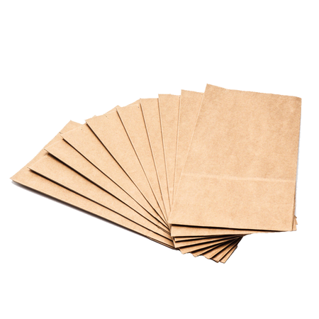 Пакет бумажный Правила Успеха крафт без ручек  12х8х25 см