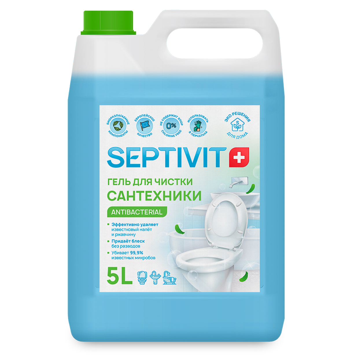 Средство для чистки сантехники SEPTIVIT Premium профессиональное 5 литров - фото 1