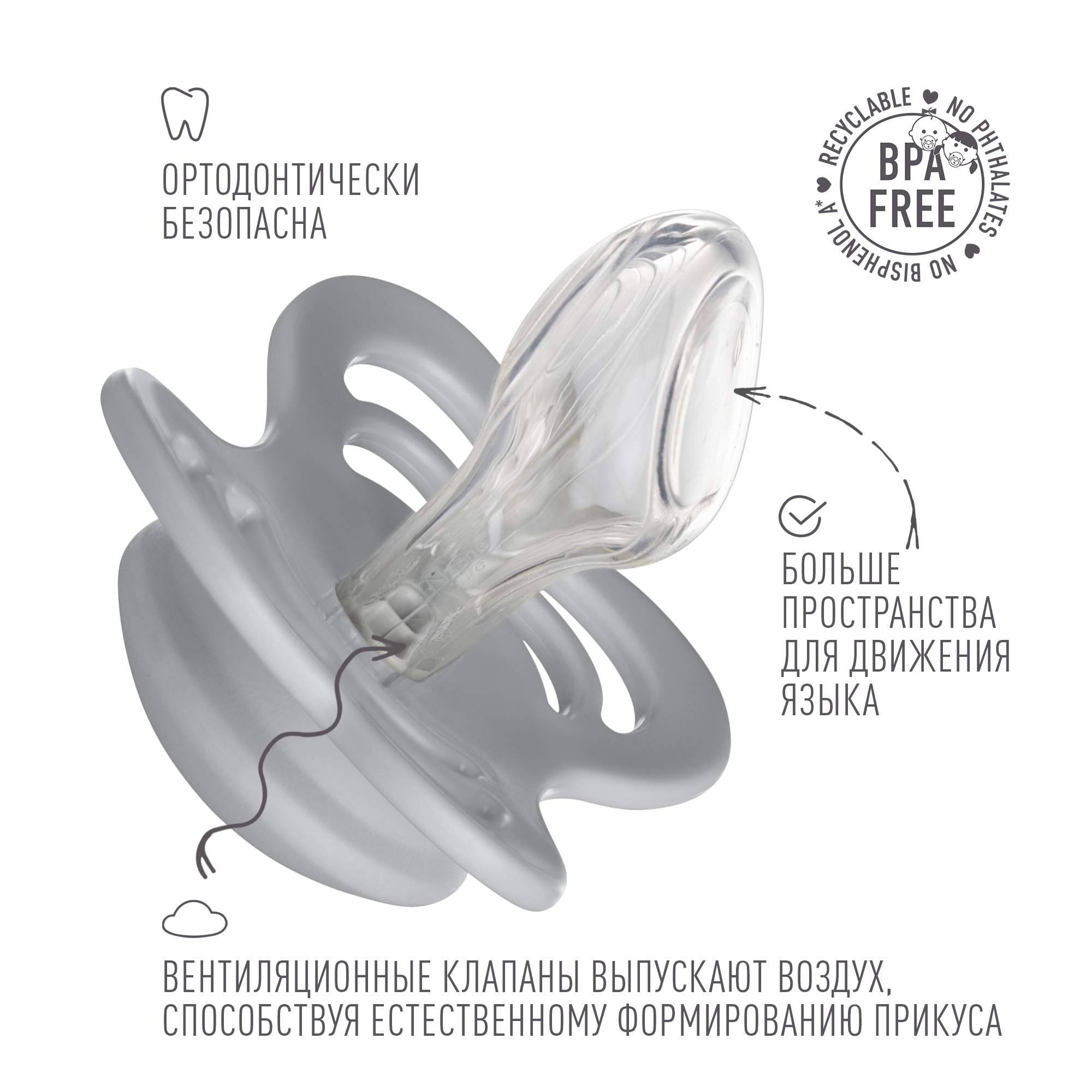 Соска-пустышка BIBS Couture Silicone Cloud 6+ месяцев купить по цене 812 ₽  в интернет-магазине Детский мир