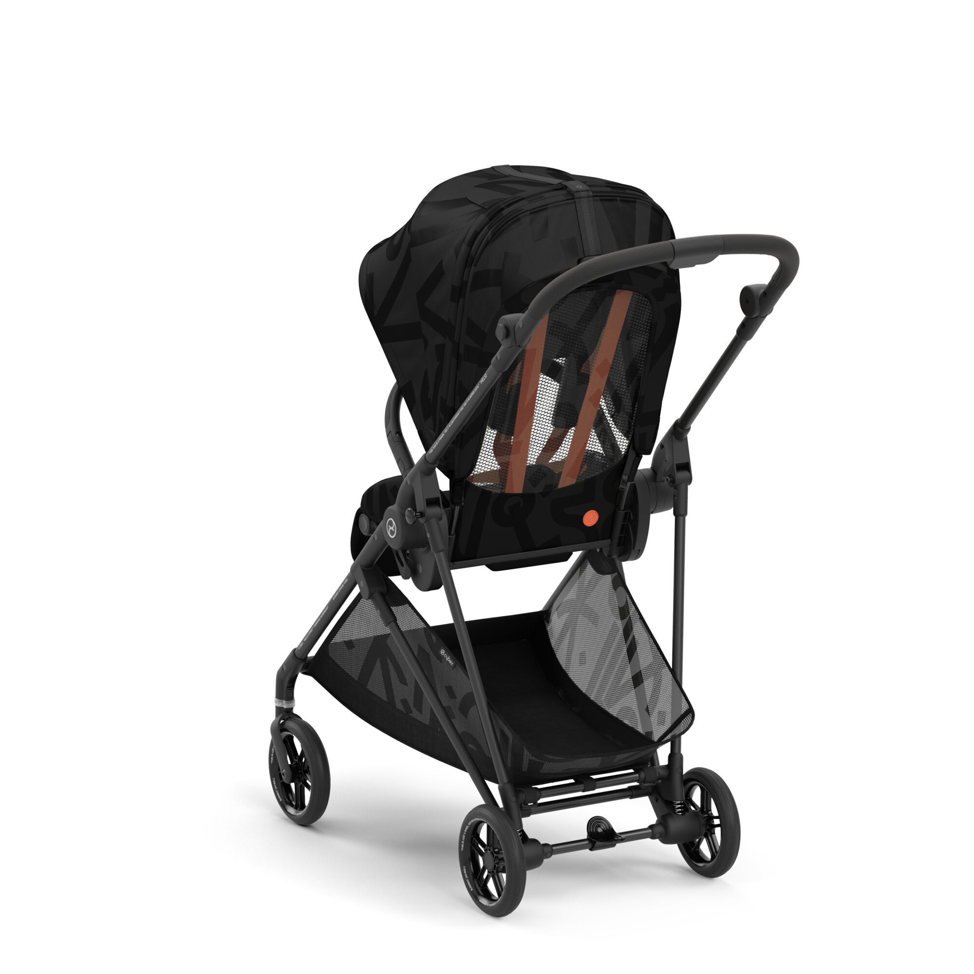 Коляская детская Cybex Melio Street Real Black с дождевиком - фото 6