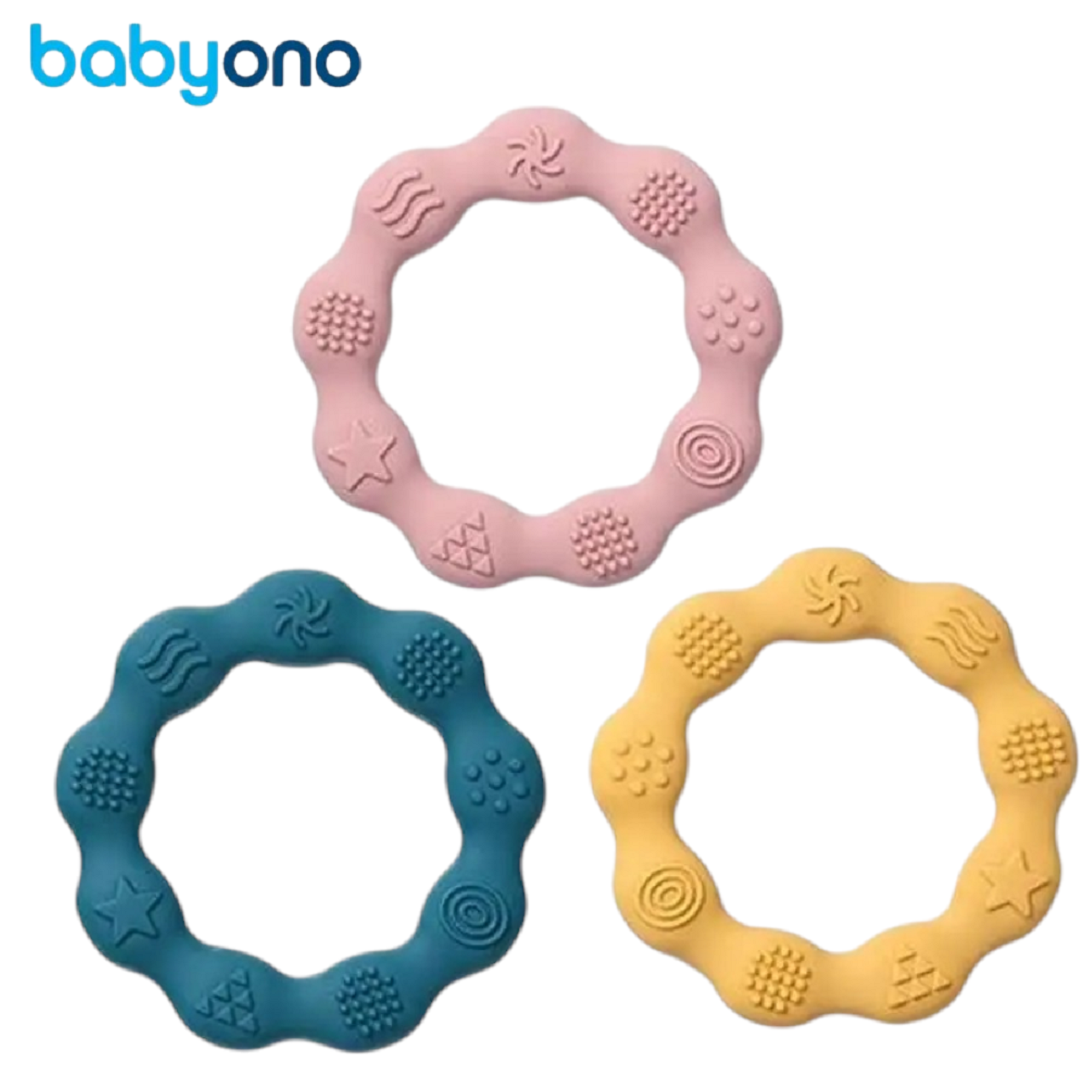 Прорезыватель Babyono силиконовый RING желтый - фото 10