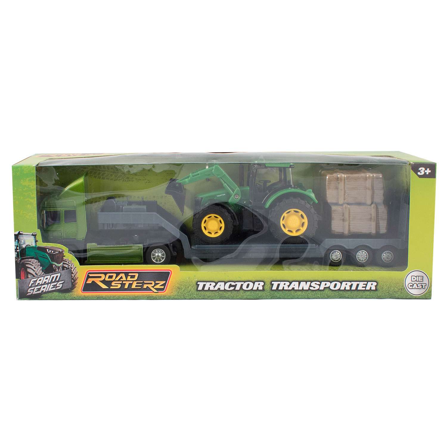 Грузовик HTI (Roadsterz) фермерский Зеленый+трактор Зеленый 1372847.UNI - фото 3