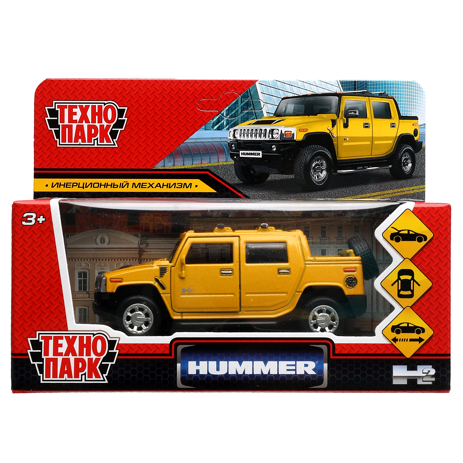 Машина Технопарк Hummer H2 Pickup 325388 купить по цене 395 ₽ в  интернет-магазине Детский мир