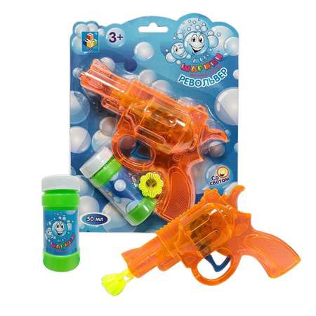 Генератор мыльных пузырей Мы-шарики 1YOY с раствором со световыми эффектами пистолет бластер детские игрушки для улицы