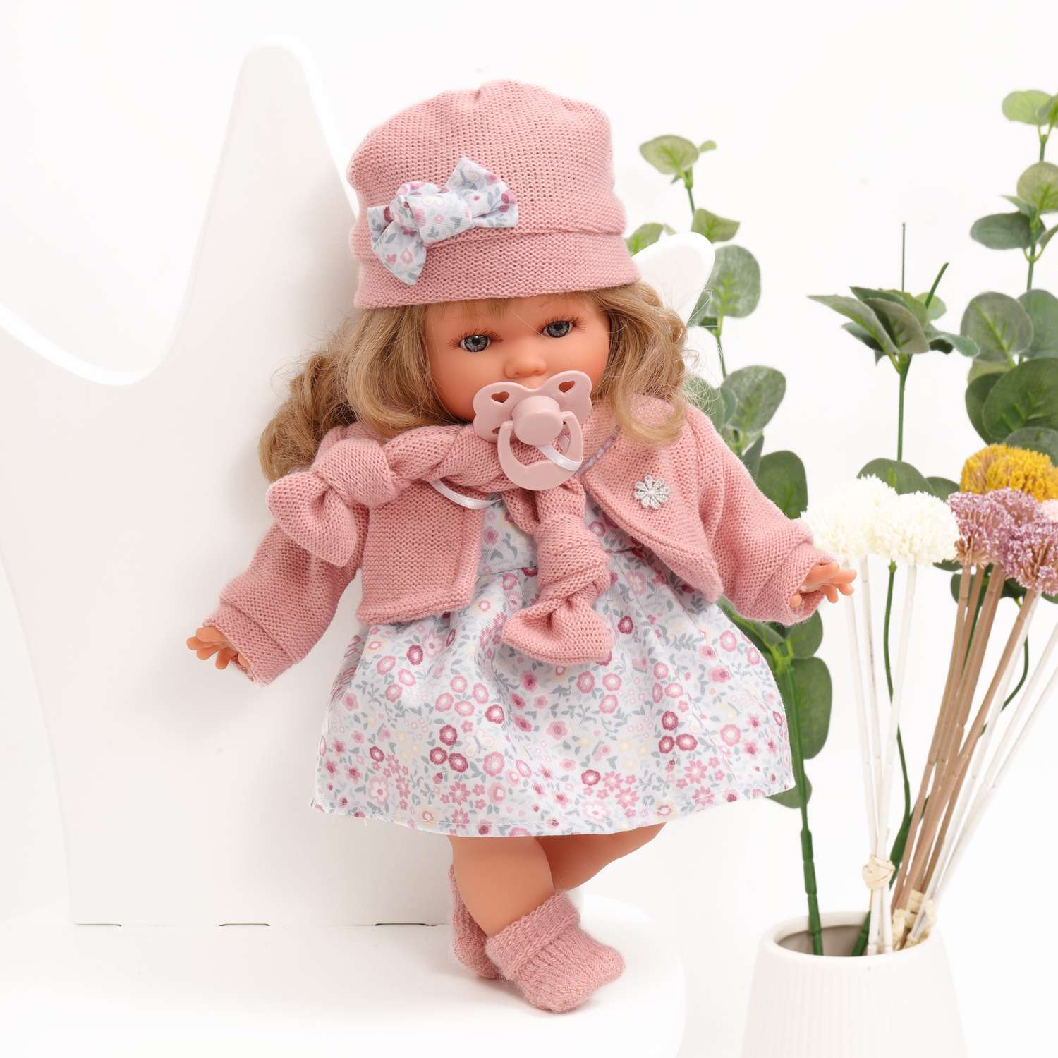 Кукла озвученная Antonio Juan Реборн Марисела в розовом 30 см плачет мягконабивная 13040 - фото 5