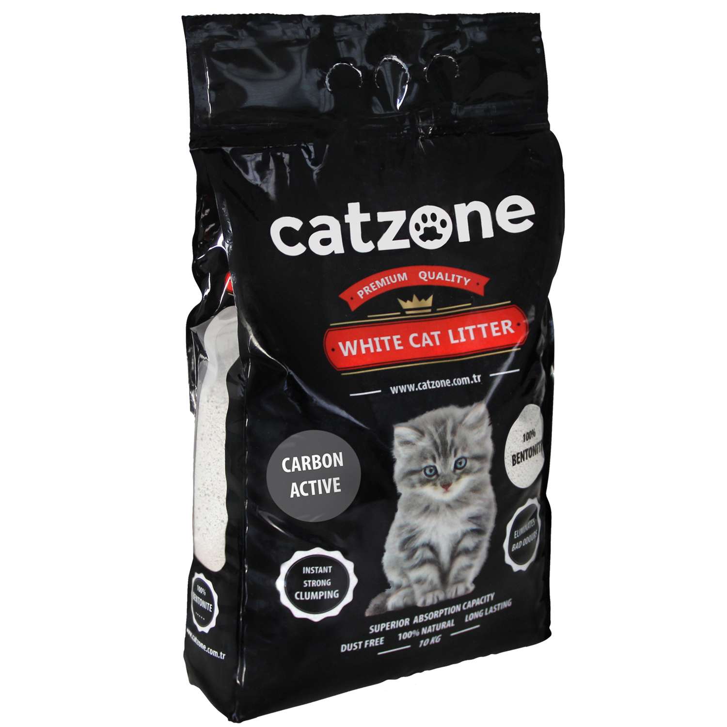 Наполнитель для кошек Catzone комкующийся с активированным углем 10кг - фото 1