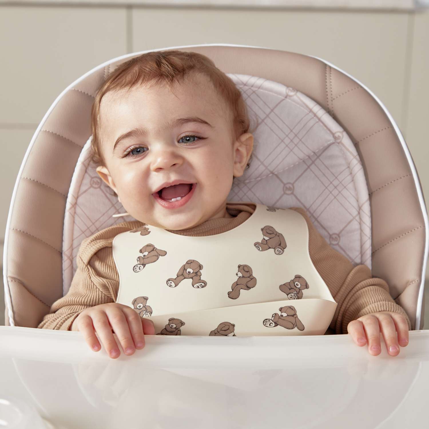 Нагрудник Happy Baby силиконовый с кармашком - фото 11