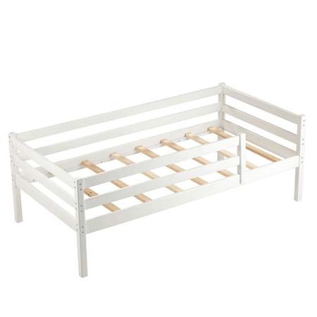 Кровать Клик Мебель Сева спальное место 1600х800 цвет Белый Массив Берёзы