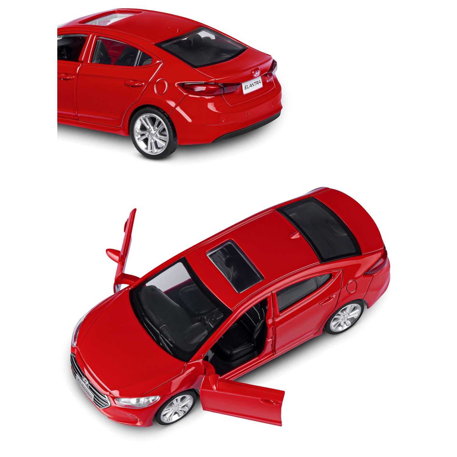 Машинка металлическая АВТОпанорама игрушка детская 1:40 Hyundai Elantra красный инерционная JB1251440 - фото 8