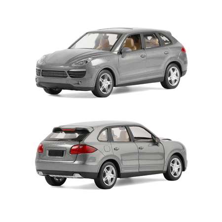 Машинка металлическая АВТОпанорама игрушка детская Porsche Cayenne S 1:24 серый