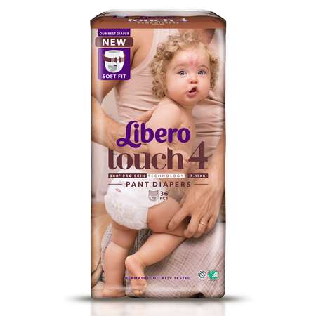 Подгузники-трусики Libero Touch 4 7-11кг 36шт