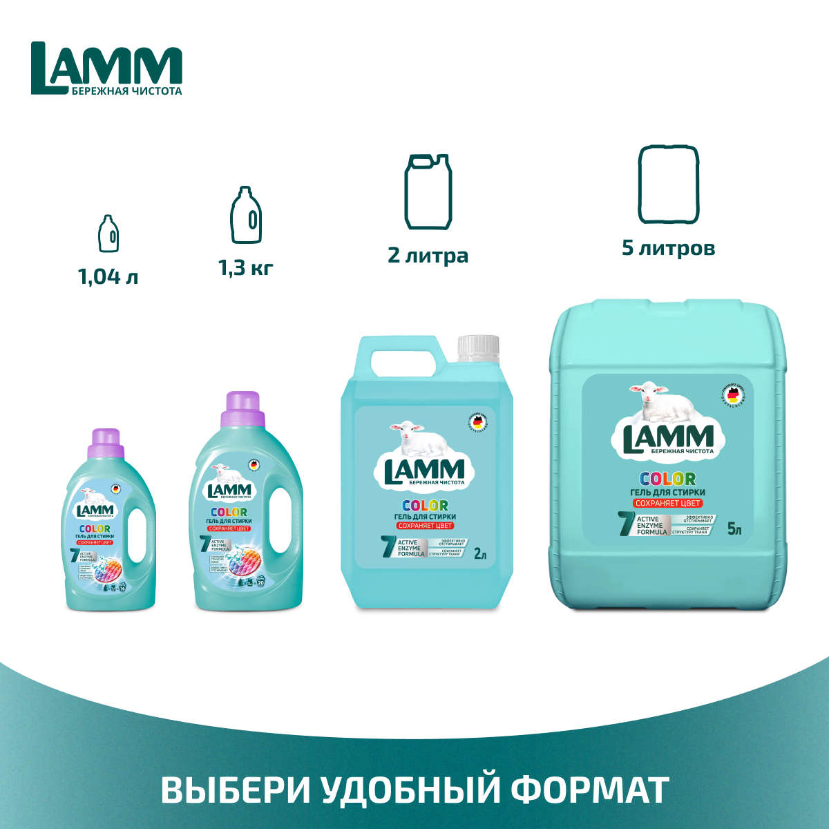 Гель для стирки LAMM Color 5л - фото 8