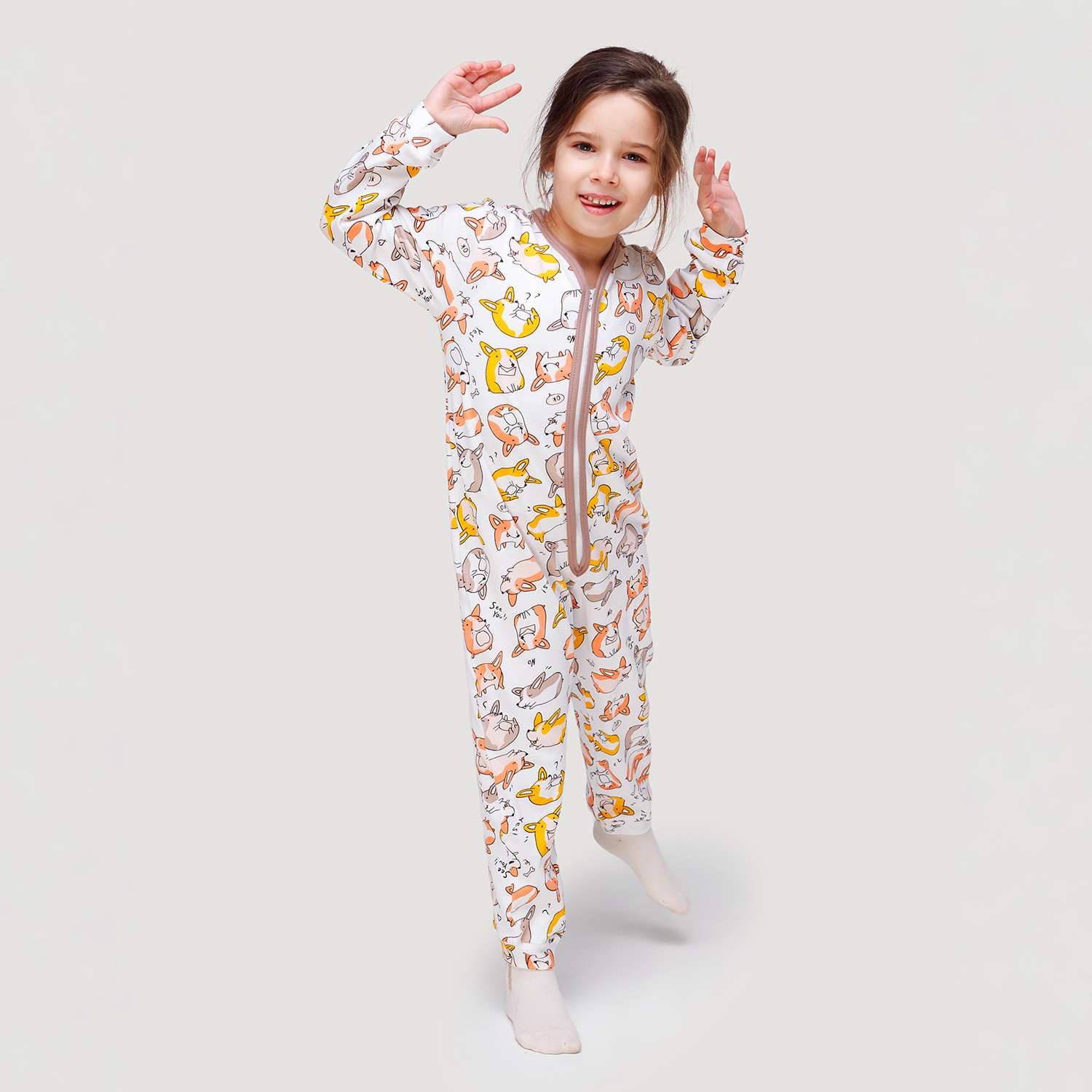 Пижама-комбинезон VEDDI 150-521и-19-охра/корги - фото 9