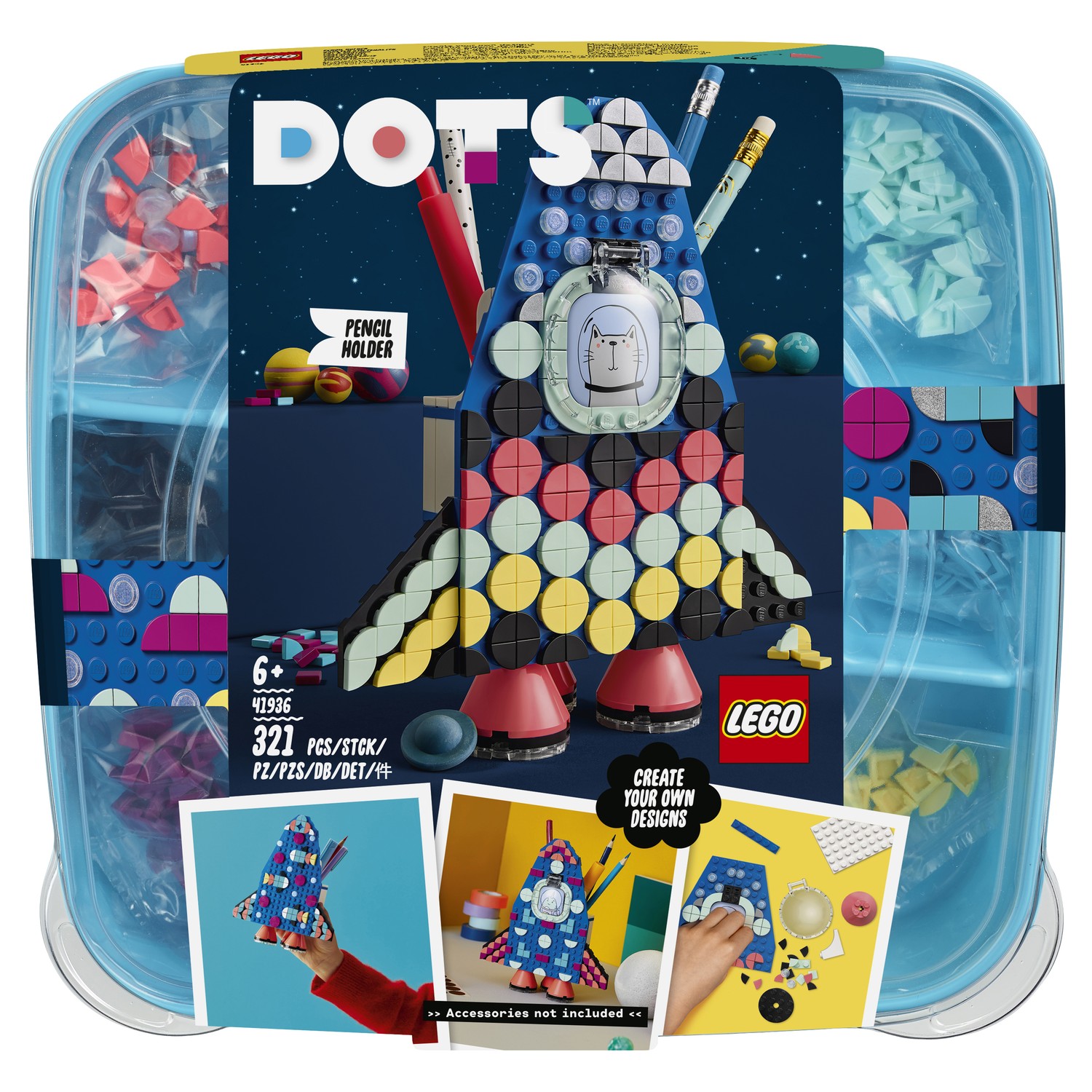 Конструктор LEGO Dots Подставка для карандашей 41936 купить по цене 999 ₽ в  интернет-магазине Детский мир