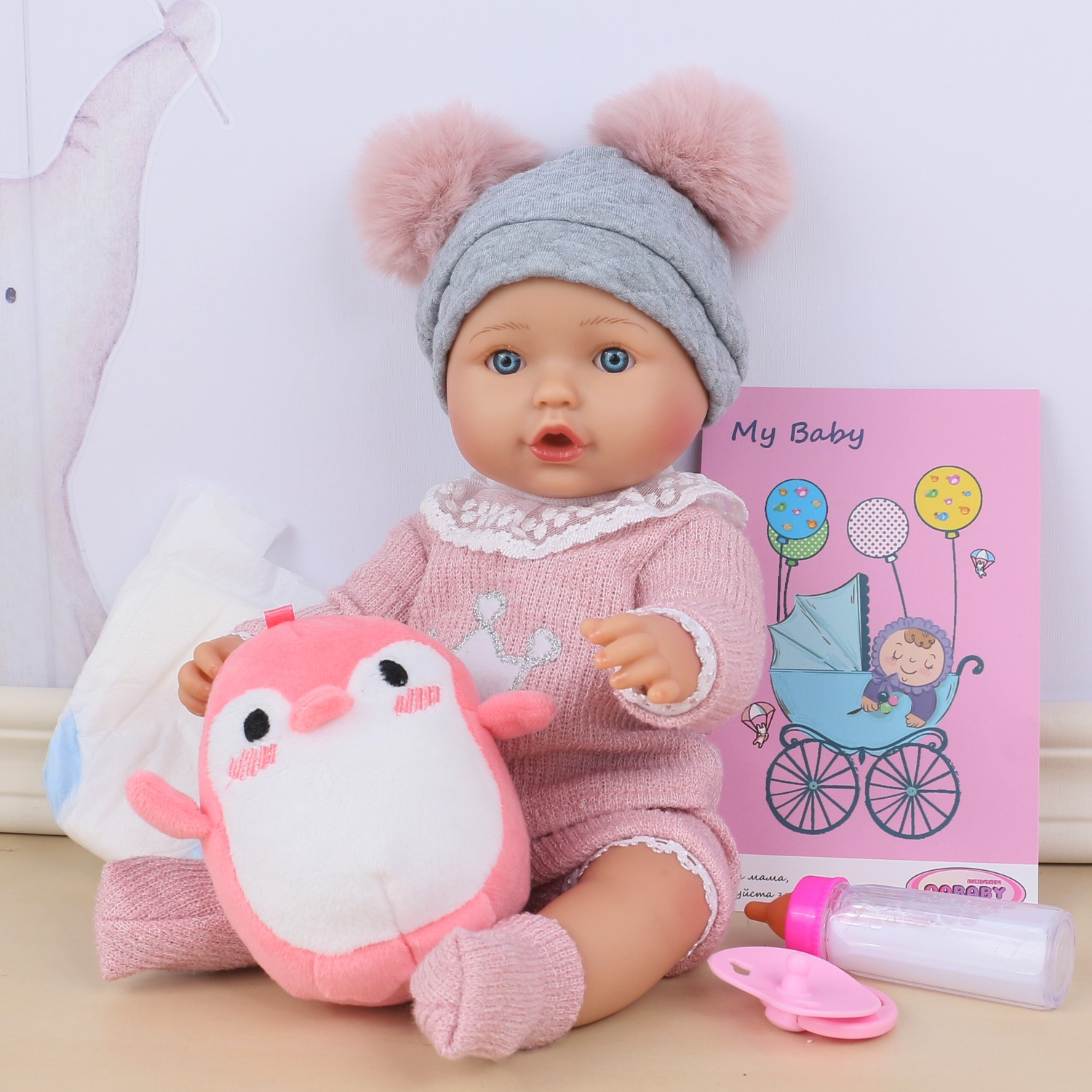 Кукла Реборн QA BABY Люси пупс набор игрушки для ванны для девочек 35 см 3501 - фото 5