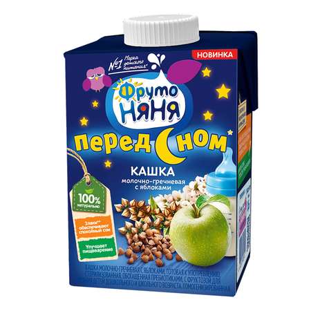 Кашка ФрутоНяня молочно-гречневая с яблоками 0.5л с 3лет