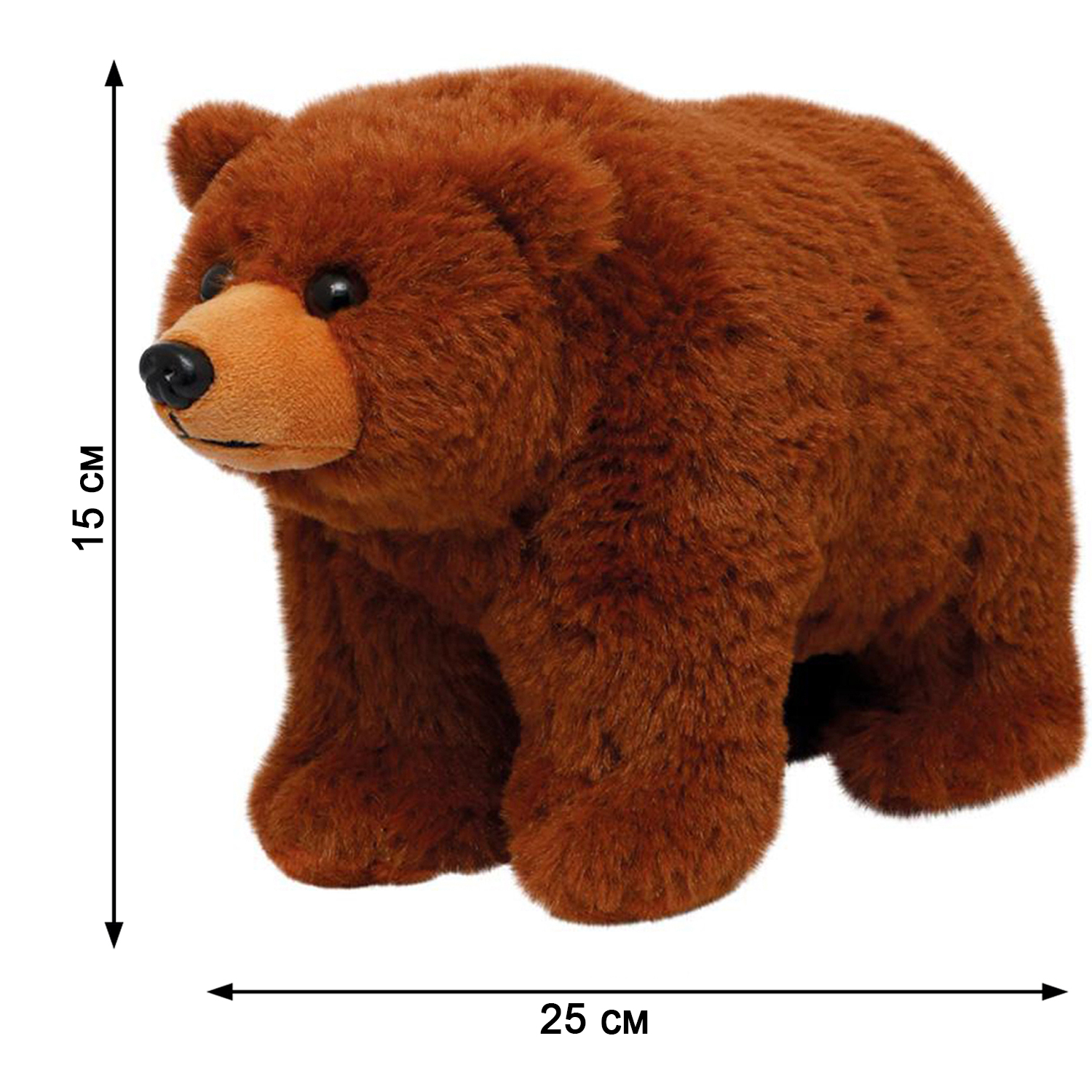 Мягкая игрушка All About Nature Медведь гризли 25 см K8779-PT - фото 2
