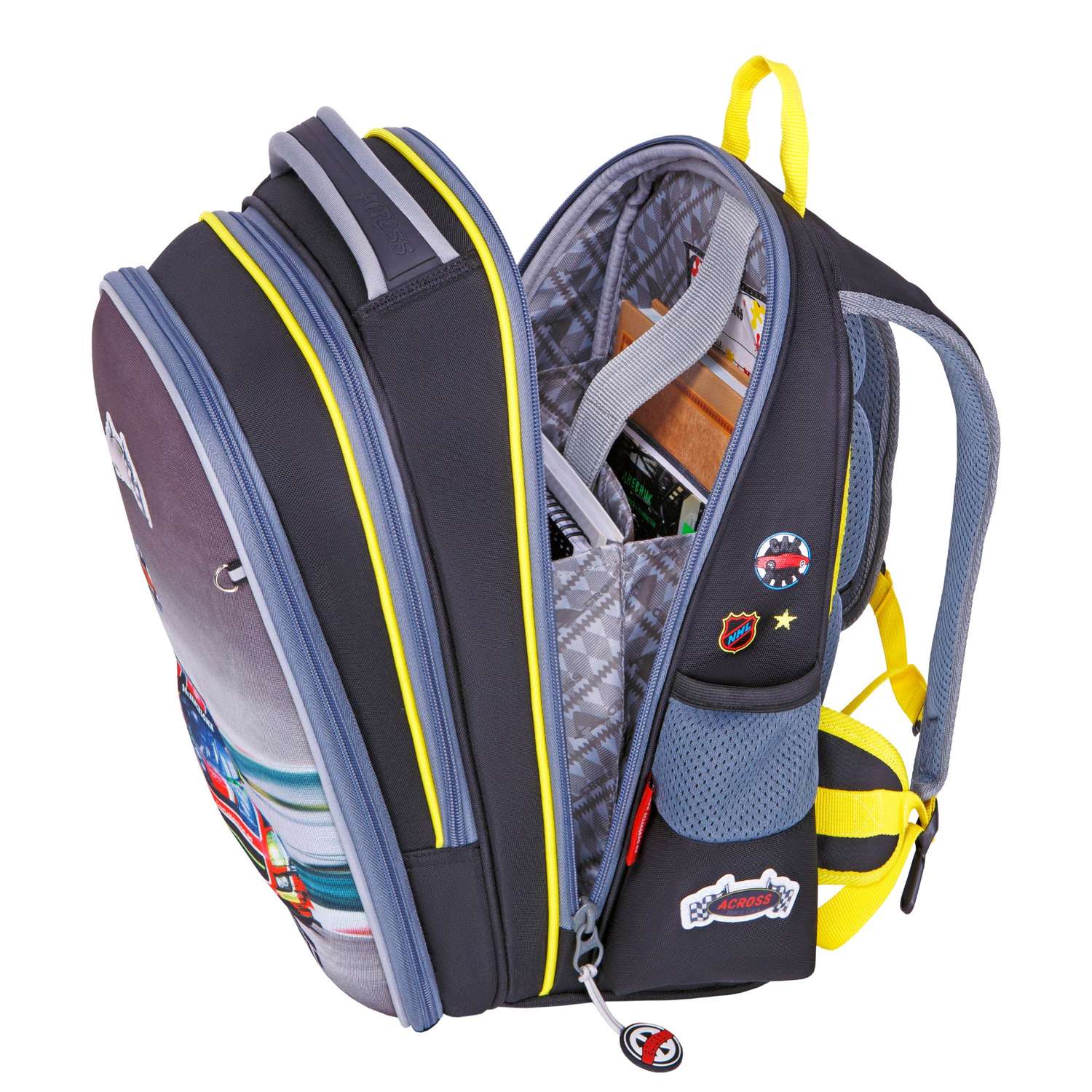 Рюкзак школьный ACROSS с наполнением: мешочек для обуви и брелок - фото 2