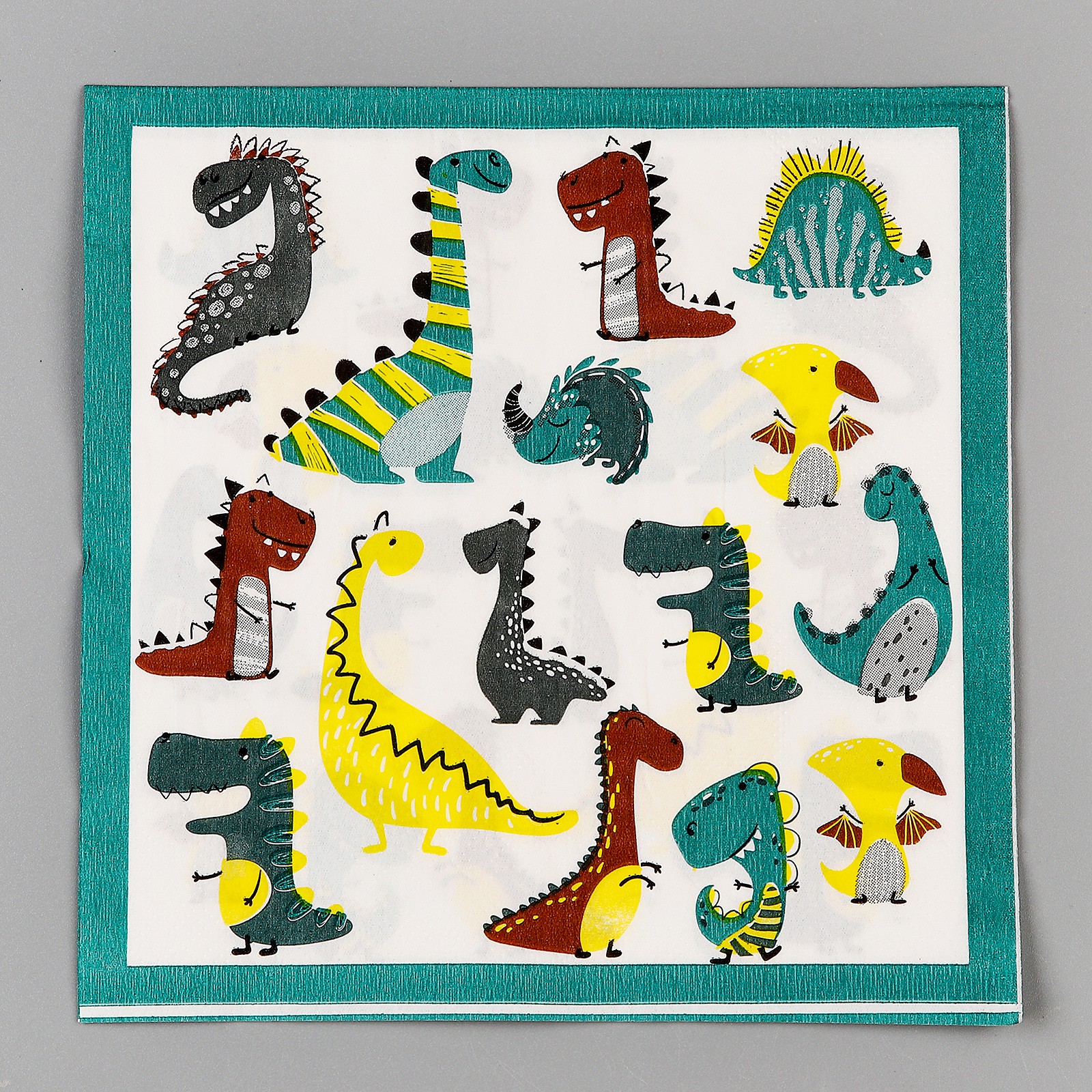 Салфетки Страна карнавалия бумажные «Динозавры» в наборе 20 шт. - фото 2