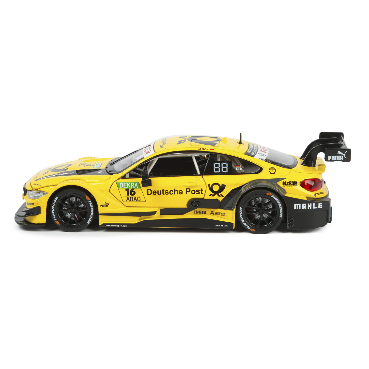 Машинка Mobicaro 1:24 BMW M4 DTM Желтая 68256B 68256B - фото 8