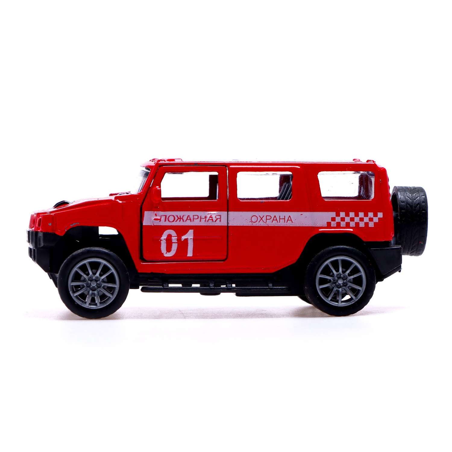 Машина Автоград металлическая «Пожарная служба» 1:48 инерция открываются двери цвет красный 6870351 - фото 2