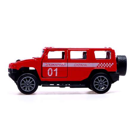 Машина Автоград металлическая «Пожарная служба» 1:48 инерция открываются двери цвет красный