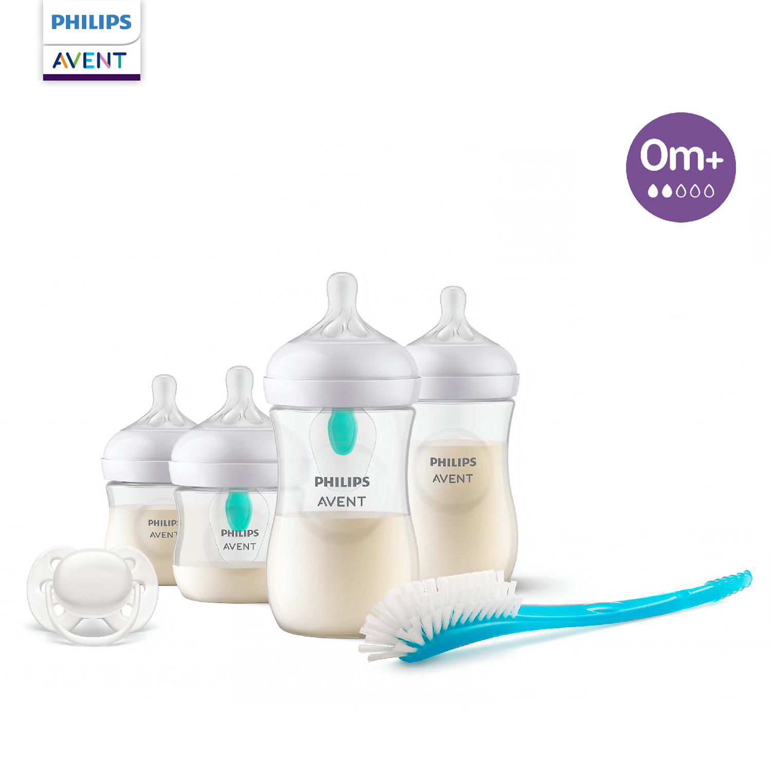 Набор Philips Avent Natural Response Бутылочки соски и щетки с 0месяцев SCD657/11 - фото 1