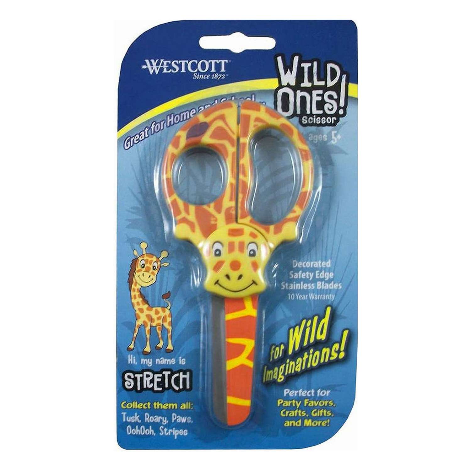 Ножницы детские WESTCOTT 13 см WILD ONES жираф - фото 1