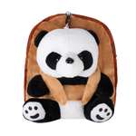 Рюкзак с игрушкой Little Mania коричневый Панда