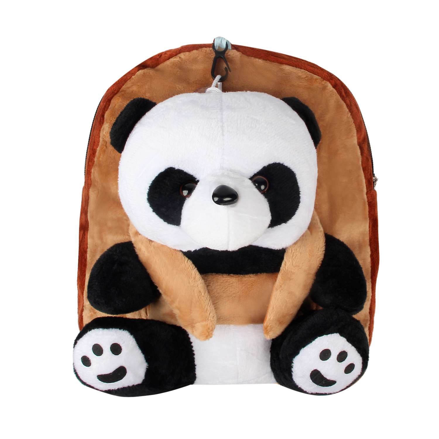 Рюкзак с игрушкой Little Mania коричневый Панда - фото 1