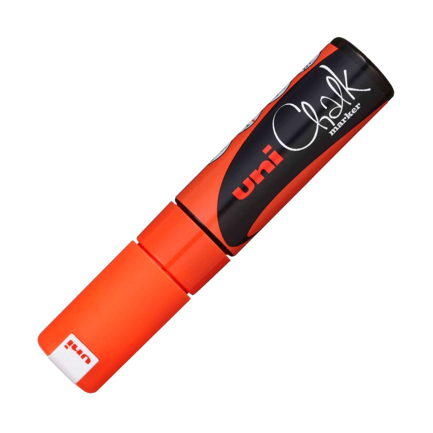 Маркер меловой UNI PWE-8K помповый до 8.0 мм. флуоресцентно-оранжевый - фото 1