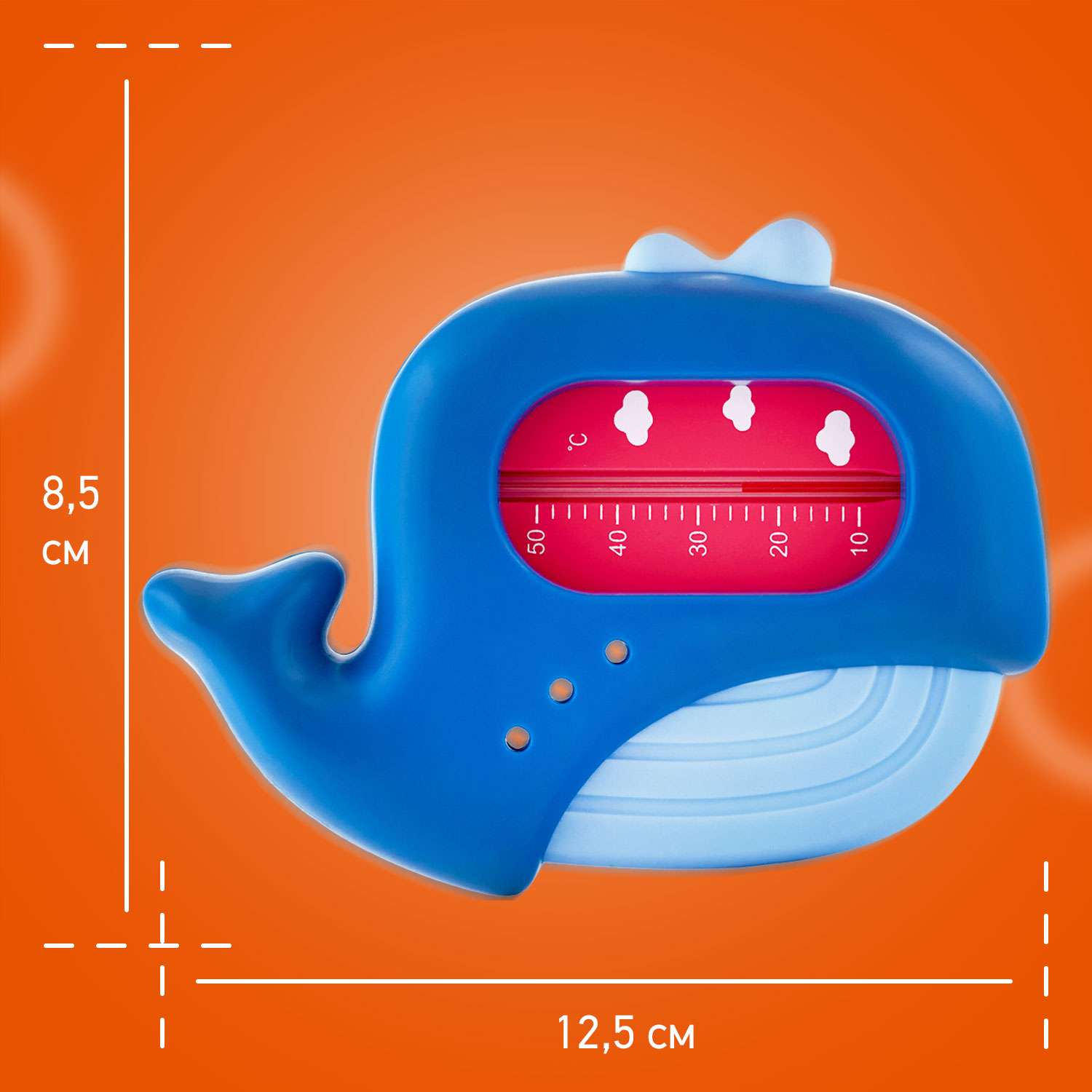 Термометр детский для воды ROXY-KIDS Кит для купания цвет синий - фото 6