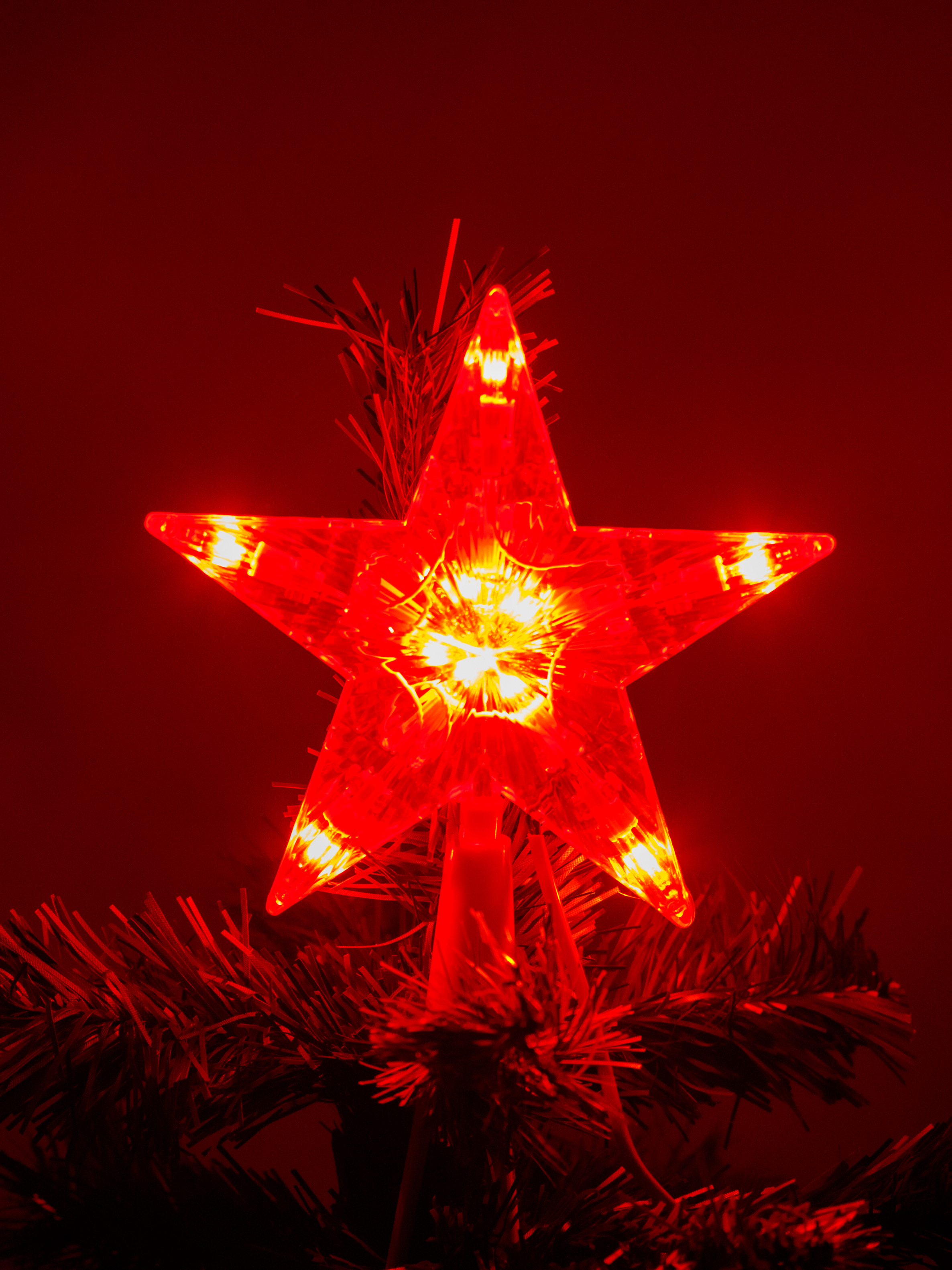 Елочное украшение BABY STYLE Верхушка звезда красная 16 см - фото 2