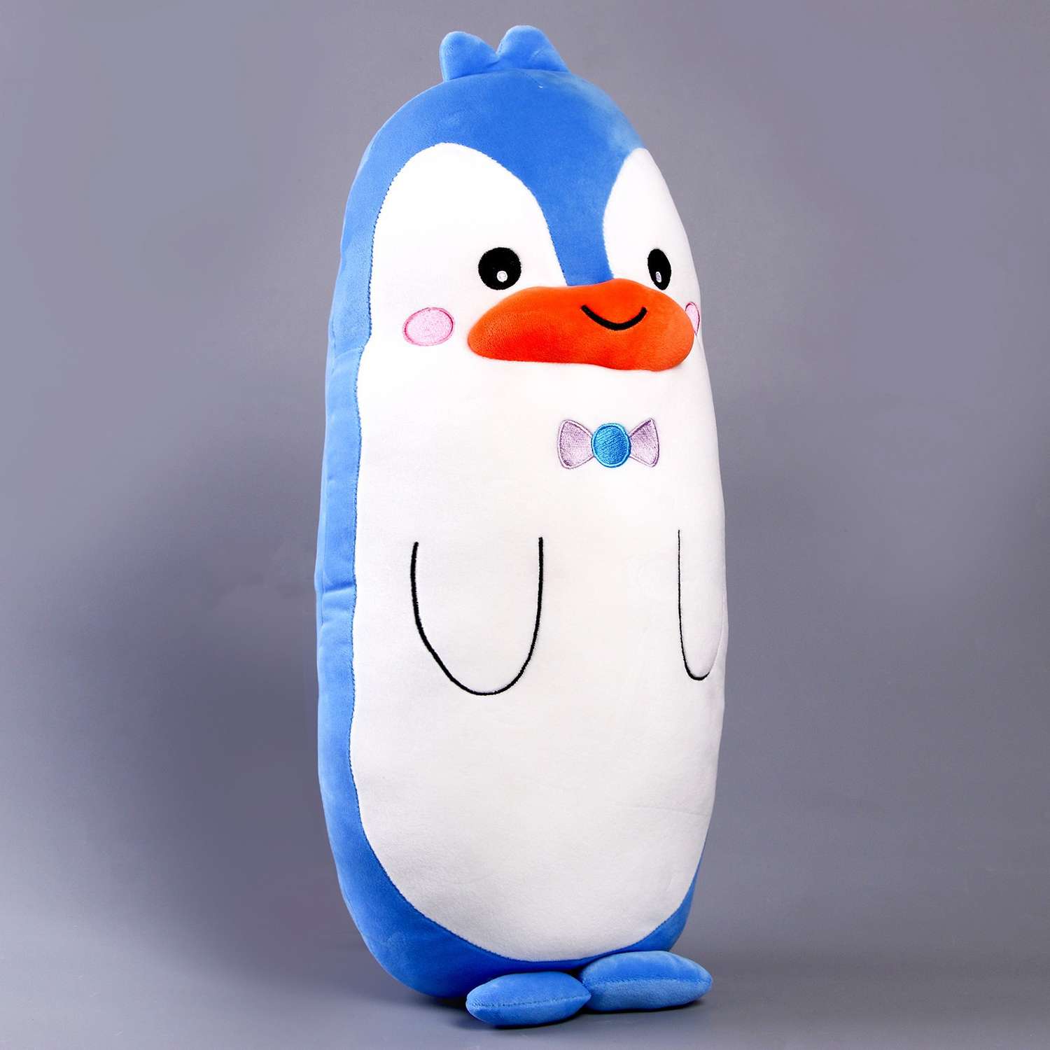 Мягкая игрушка Sima-Land подушка «Пингвин с бантиком» 50 см цвет бело-голубой - фото 2