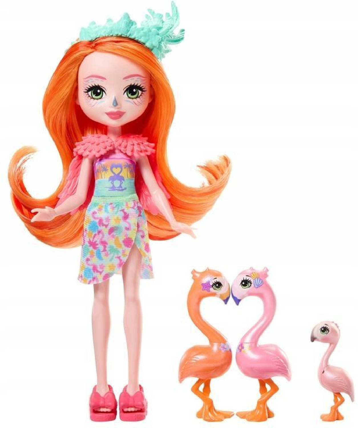 ENCHANTIMALS Sunshine Island And Flamingo Family Mini Doll