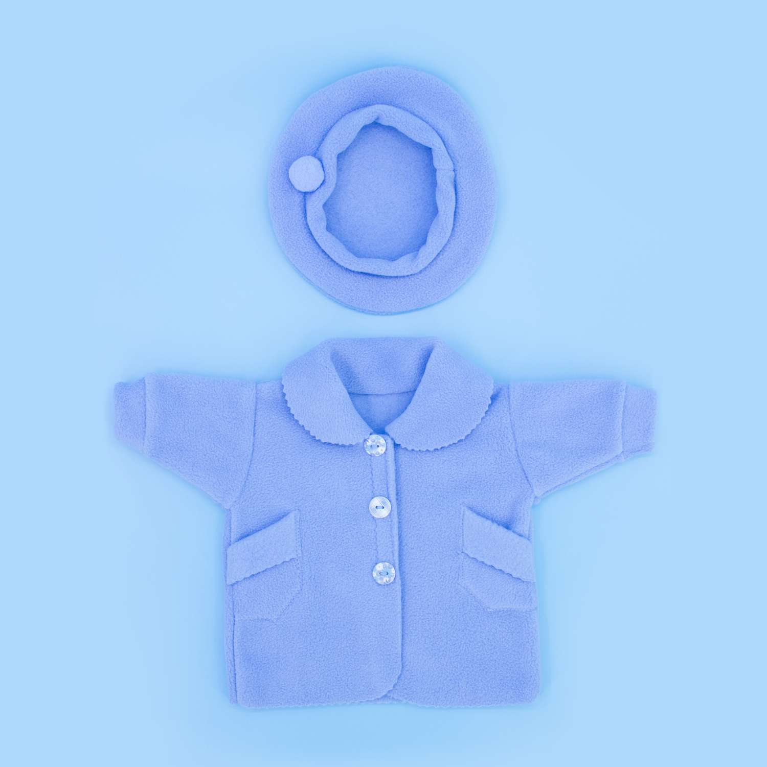 Комплект одежды Модница Пальто с беретом для пупса 43-48 см 6119 голубой 6119голубой - фото 21
