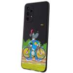 Силиконовый чехол Mcover для смартфона Samsung Galaxy A53 Союзмультфильм Волк и велосипед