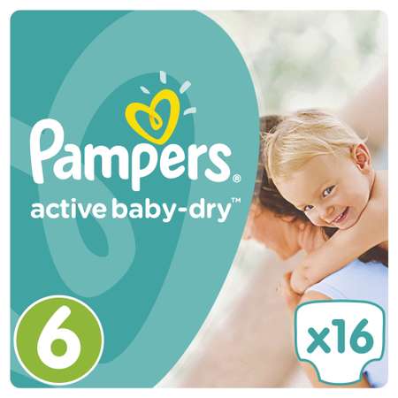 Подгузники Pampers Active Baby-Dry 16 шт. 6 15+ кг