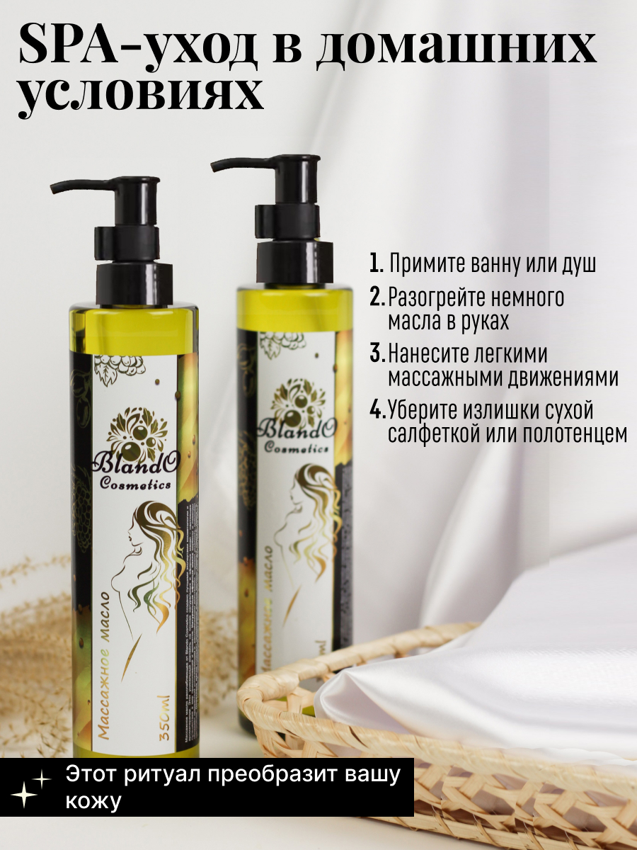 Массажное масло для тела Blando Cosmetics Профессиональное расслабляющее увлажняющее - фото 5