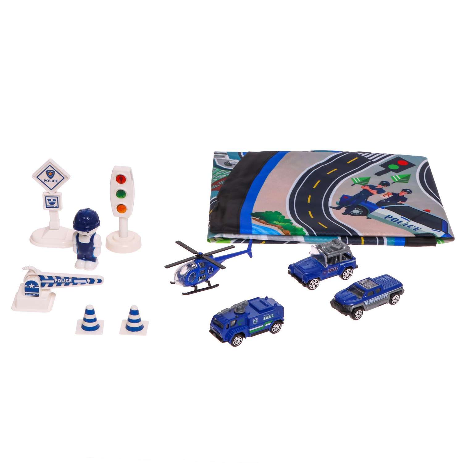 Игровой набор Sima-Land «Полиция» с металлическими машинками и ковриком-сумкой 7817337 - фото 2