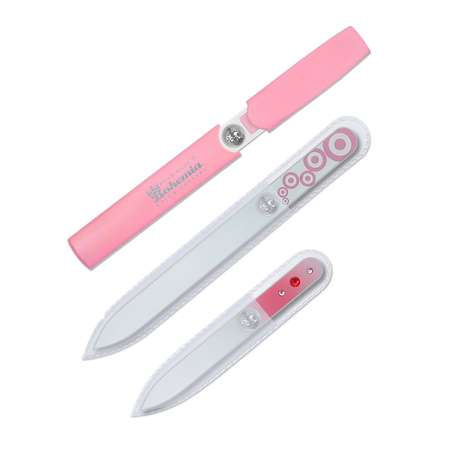 Набор маникюрный BOHEMIA Czech Glass Nail Files пилки для ногтей розовый