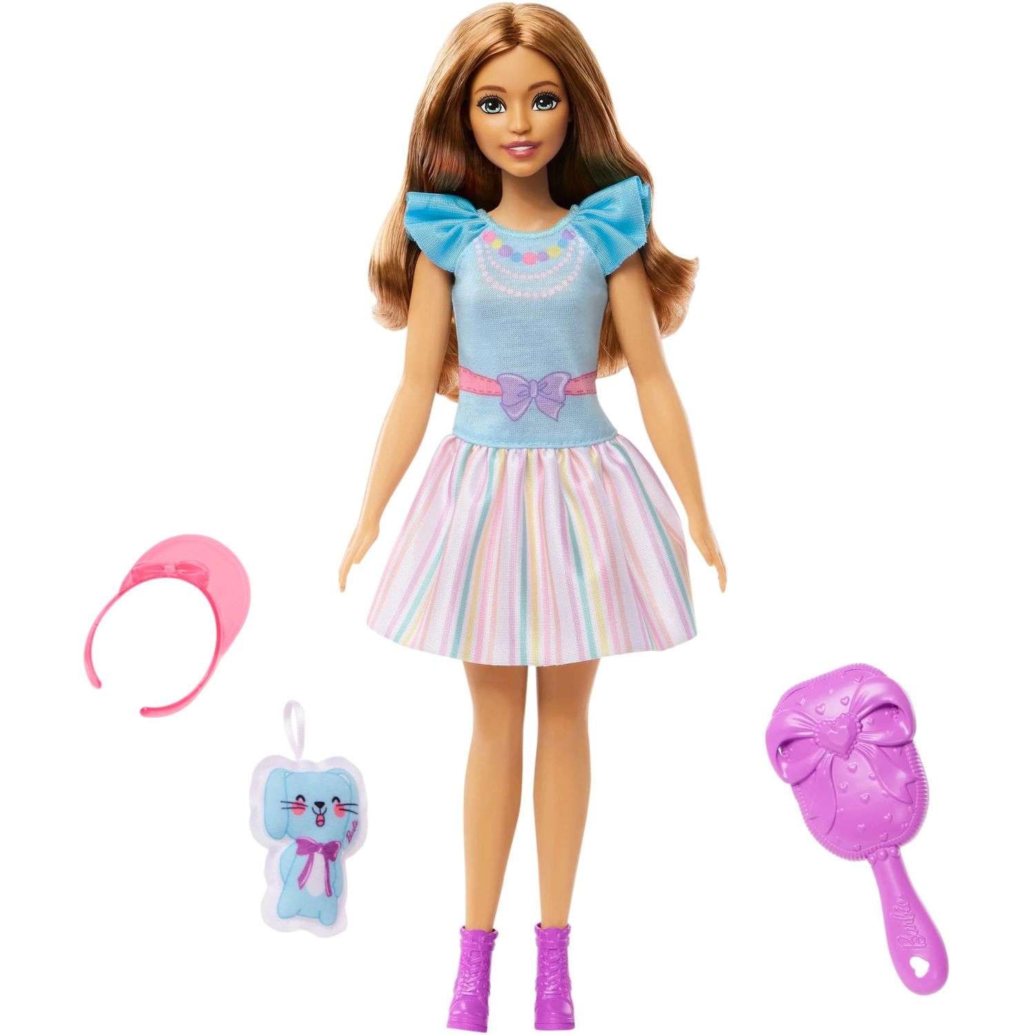 Кукла Barbie Брюнетка с зайкой HLL21 HLL21 - фото 1