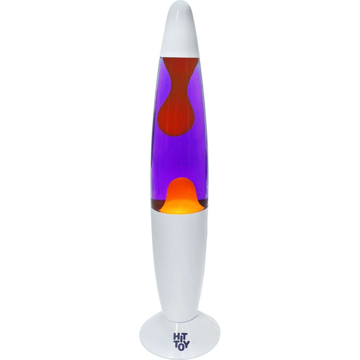 Светильник HitToy Лава-лампа белый корпус 41 см Фиолетовый/Оранжевый - фото 1