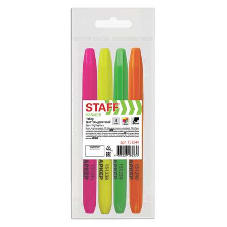 Текстовыделители Staff маркеры набор неоновые 6 цветов линия 1-3 мм
