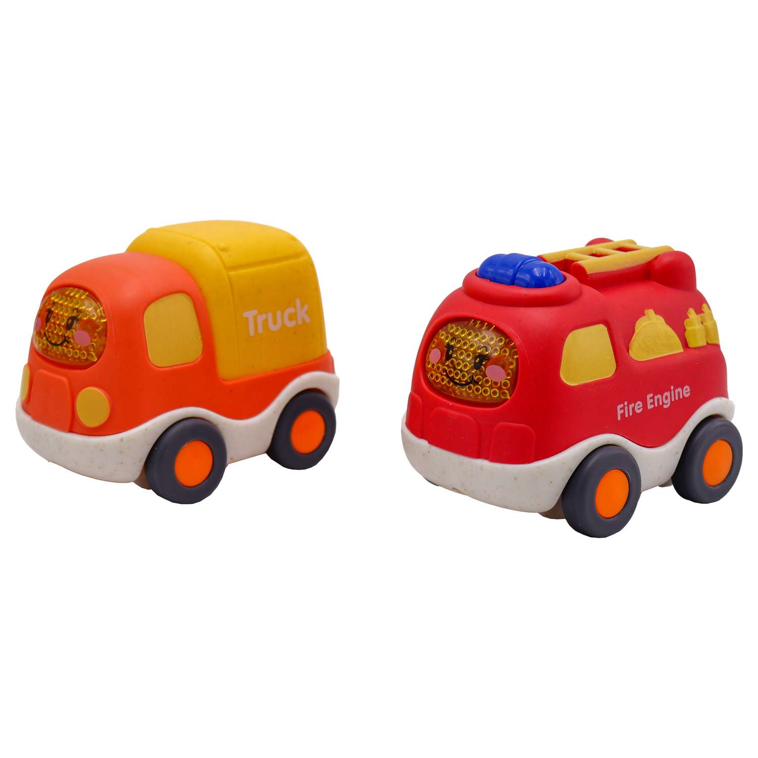 Игрушка Funky Toys Эко-машинка грузовик грузовик с 4 машинками Оранжевый 32 см FT0416367 - фото 7