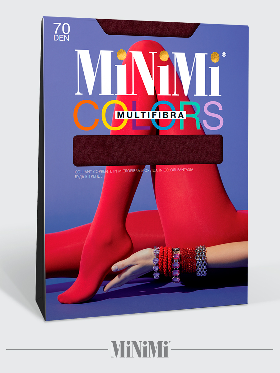 Колготки MiNiMi Mini MULTIFIBRA COLORS 70 Mora (Сливовый) - фото 8